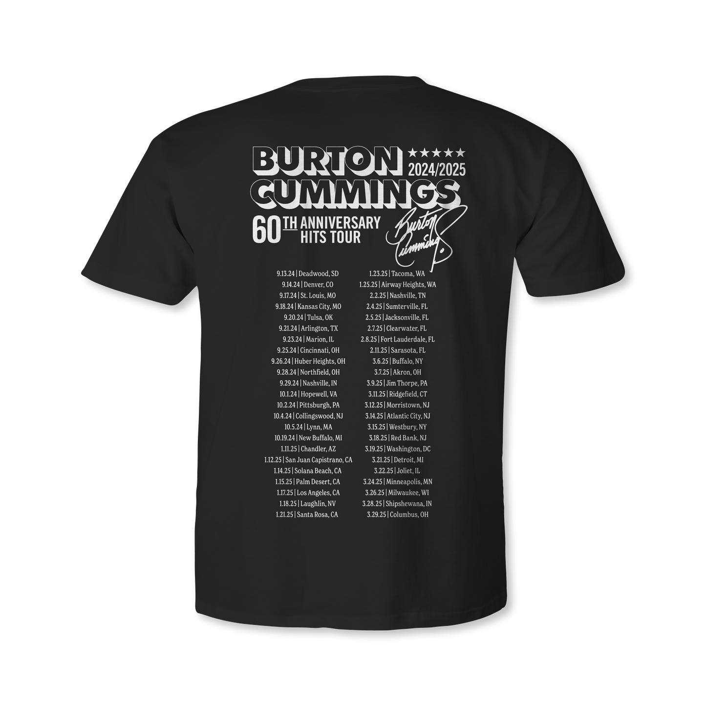60th Anniversary Hits US Tour T-Shirt