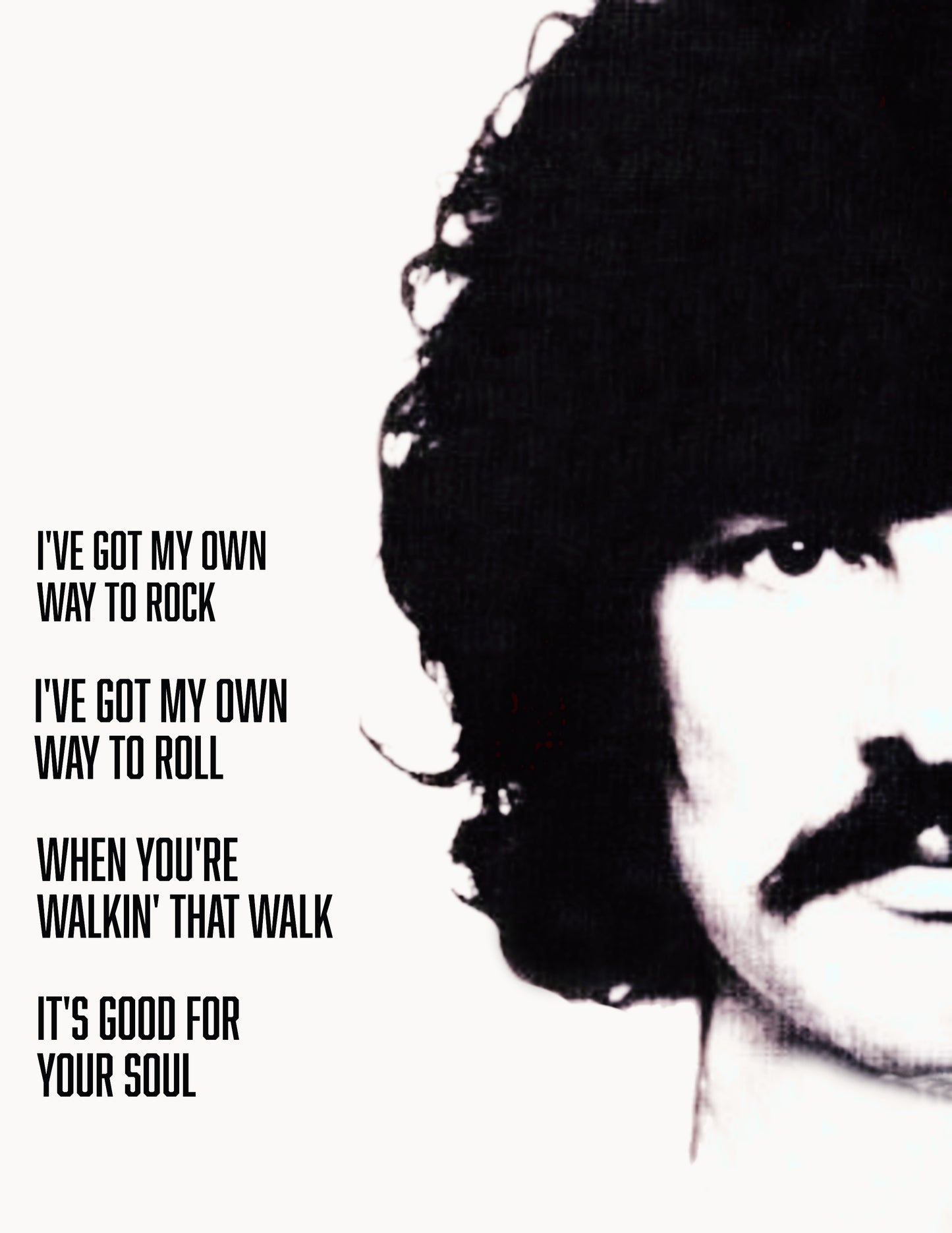 "My Own Way to Rock" song lyric print