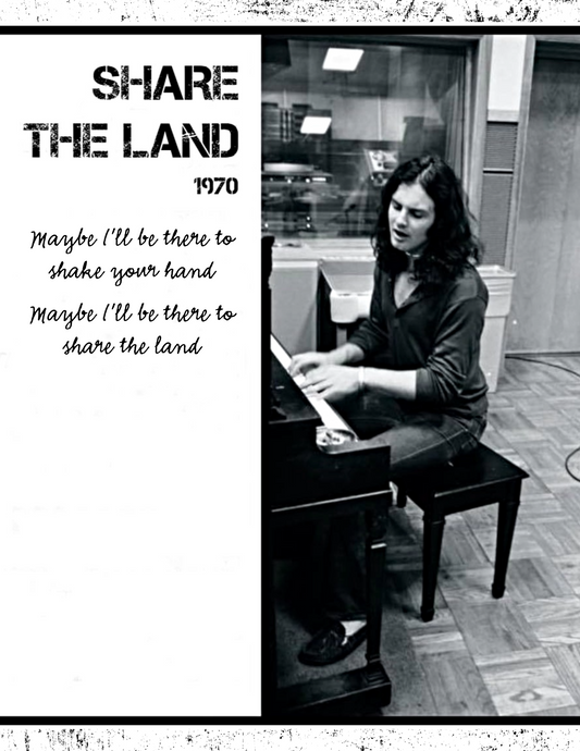 "Share The Land" song lyric print