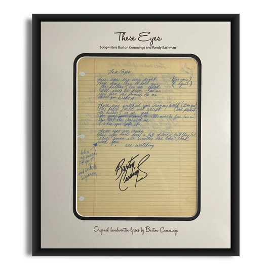 "These Eyes" Replica Handwritten Lyrics