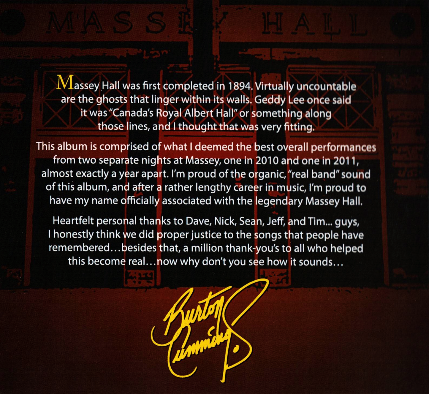 Massey Hall [CD]