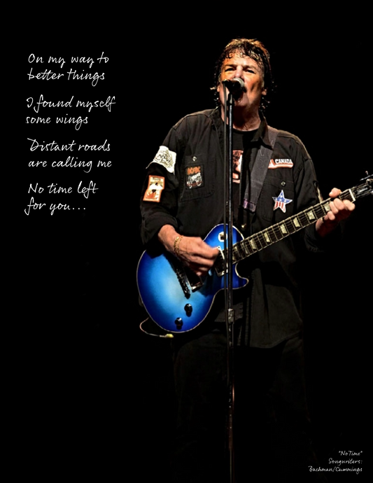 "No Time" song lyric print