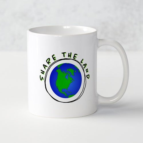 "Share The Land/Partager La Terre" Ceramic Mug (Bilingual)