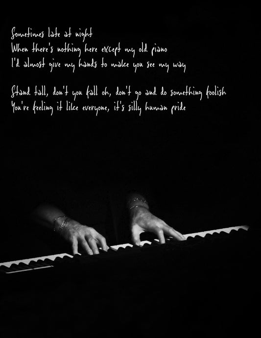 "Stand Tall" song lyric print